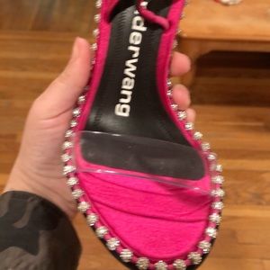 Alexander wang studded pink nova heels